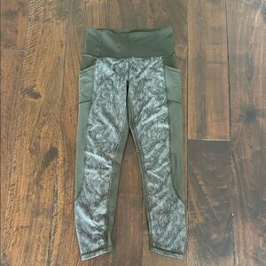 Lululemon Athletica Olive Patterned Leggings